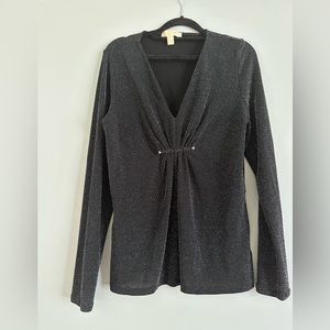 Michael Kors black and silver metallic top